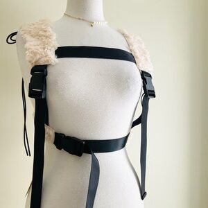 Designer Sherpa Vest/Harness with Tang Oriental Details
